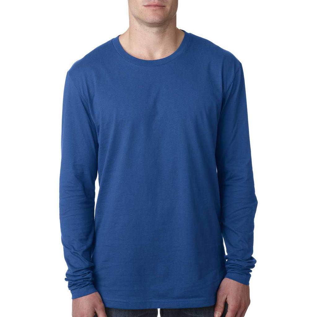 Next Level Men's Cool Blue Premium Fitted Long-Sleeve Crew Tee