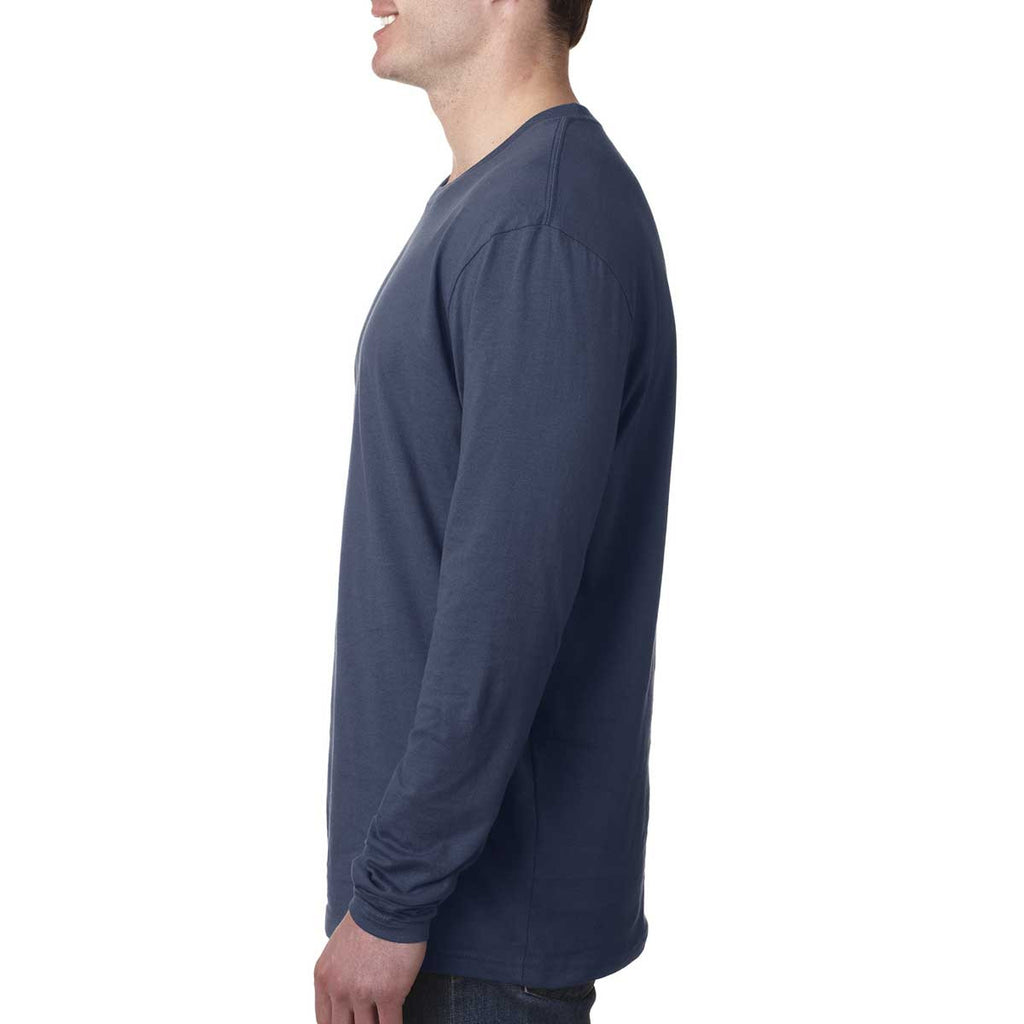 Next Level Men's Indigo Premium Fitted Long-Sleeve Crew Tee