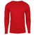 Next Level Men's Red Premium Fitted Long-Sleeve Crew Tee