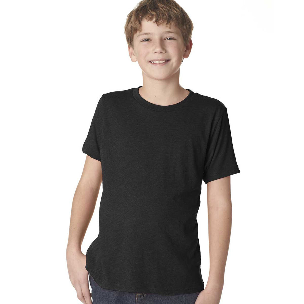 Next Level Boy's Vintage Black Triblend Crew Tee