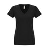 Next Level Women's Black Sueded V-Neck Tee