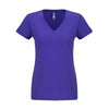 Next Level Women's Purple Rush Sueded V-Neck Tee