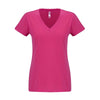 Next Level Women's Raspberry Sueded V-Neck Tee