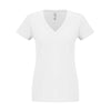 Next Level Women's White Sueded V-Neck Tee