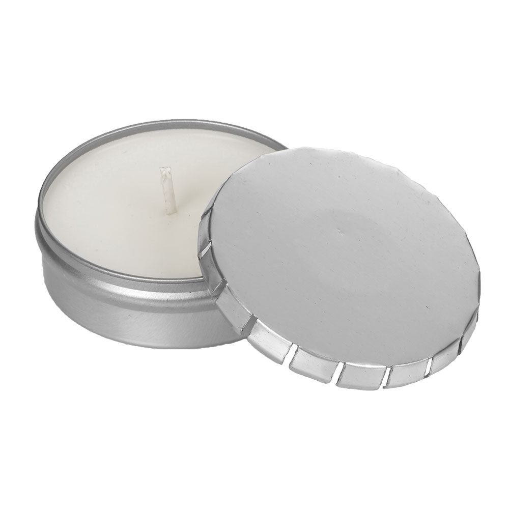 SnugZ Citrus Verbena Scented Candle in Large Silver Push Tin 1.6 oz.