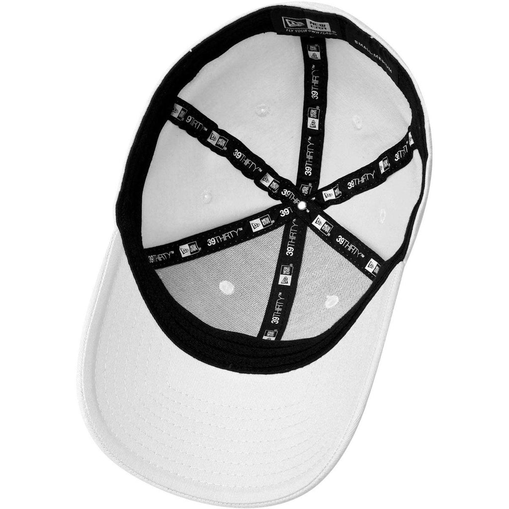 New Era 39THIRTY White Structured Stretch Cotton Cap