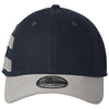 New Era Deep Navy/Grey Stretch Cotton Striped Cap