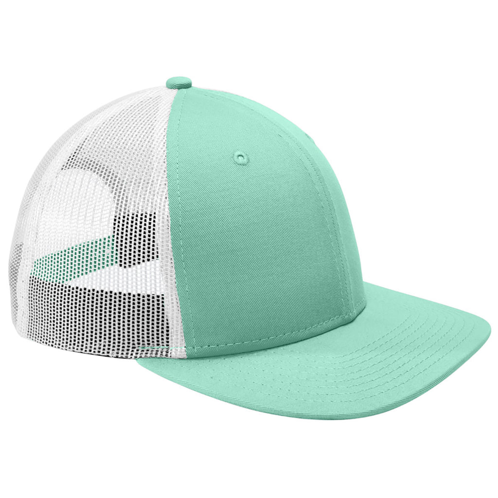 New Era Mint/White Snapback Low Profile Trucker Cap