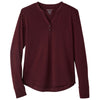 North End Women's Burgundy Jaq Snap-Up Stretch Performance Pullover