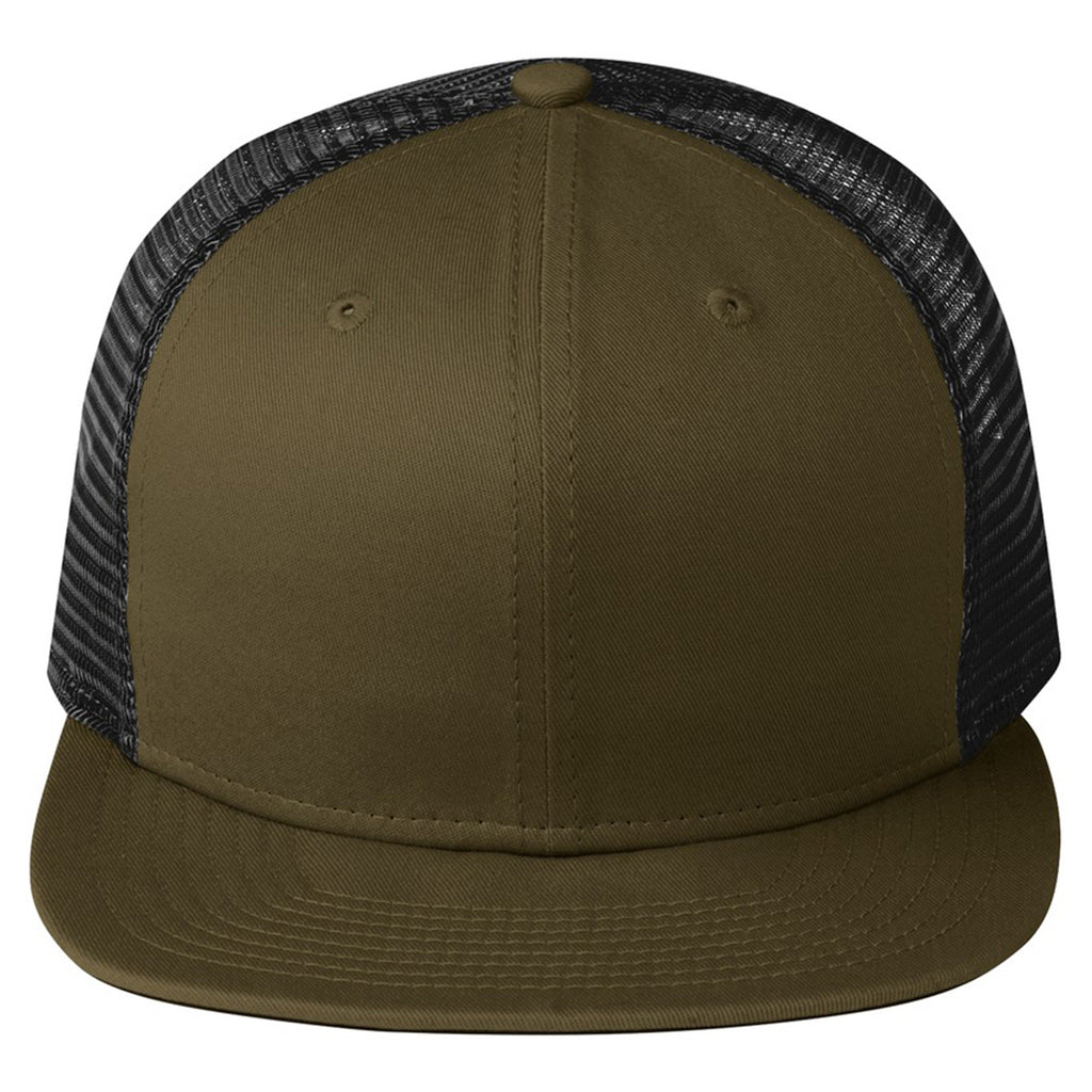 New Era Olive/Black Original Fit Snapback Trucker Cap