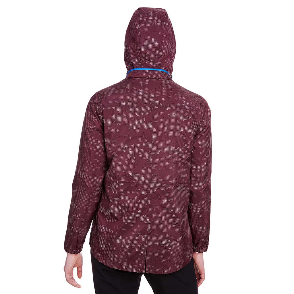 North End Women's Burgundy/Olympic Blue Rotate Reflective Jacket