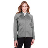 North End Women's Light Heather/Carbon Flux 2.0 Full-Zip Jacket