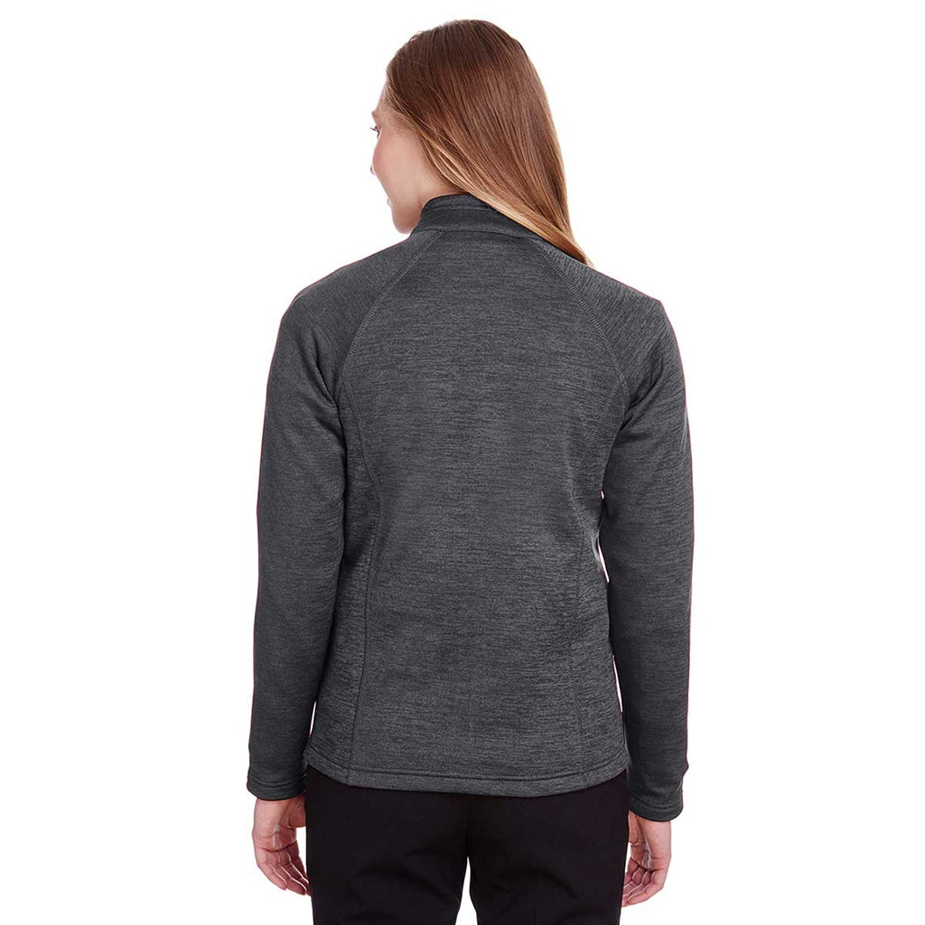 North End Women's Black Heather/Orange Soda Flux 2.0 Full-Zip Jacket