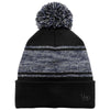 New Era Black/Deep Navy Knit Chilled Pom Beanie