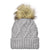 New Era Heather Grey Faux Fur Pom Beanie