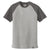 New Era Men's Graphite/Light Graphite Twist Heritage Blend Varsity Tee