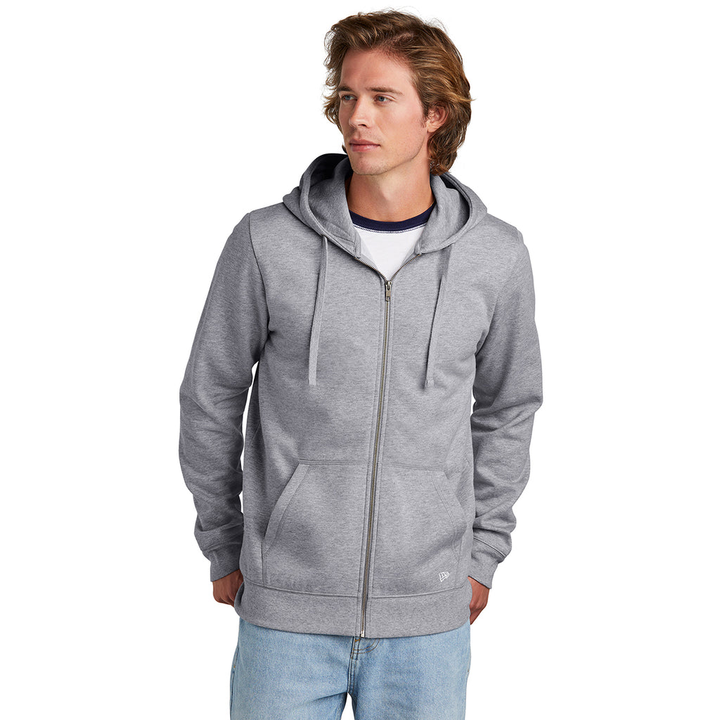 New Era Men's Athletic Heather Comeback Fleece Full-Zip Hoodie