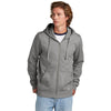 New Era Men's Dark Heather Grey Comeback Fleece Full-Zip Hoodie