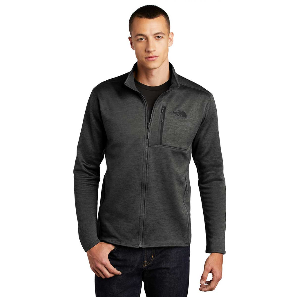 The North Face Men's Dark Grey Heather Skyline Full-Zip Fleece Jacket