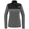 The North Face Women's Asphalt Grey/ TNF Black Glacier 1/4-Zip Fleece