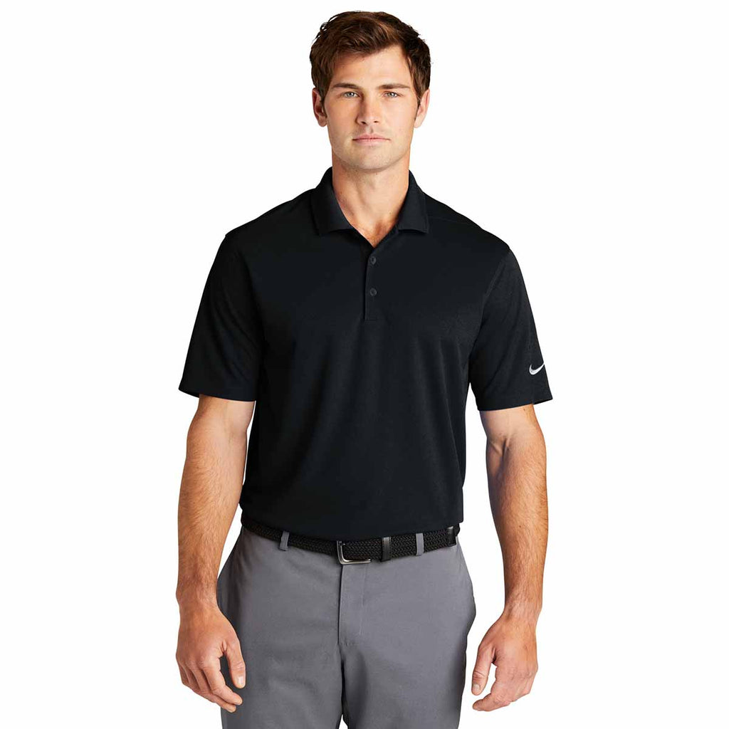 Nike Men's Black Dri-FIT Micro Pique 2.0 Polo