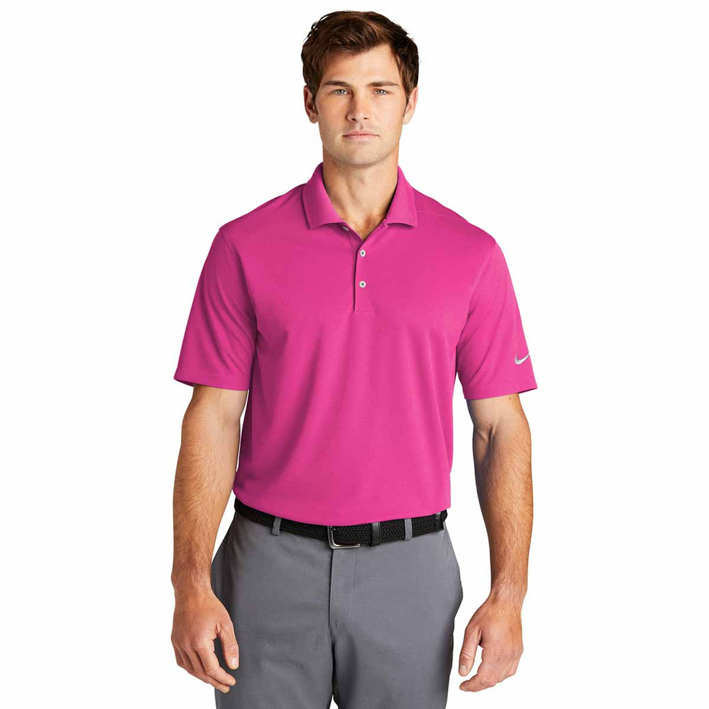 Nike Men's Vivid Pink Dri-FIT Micro Pique 2.0 Polo