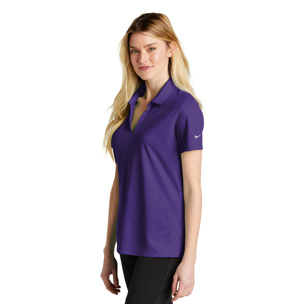 Nike Women's Court Purple Dri-FIT Micro Pique 2.0 Polo