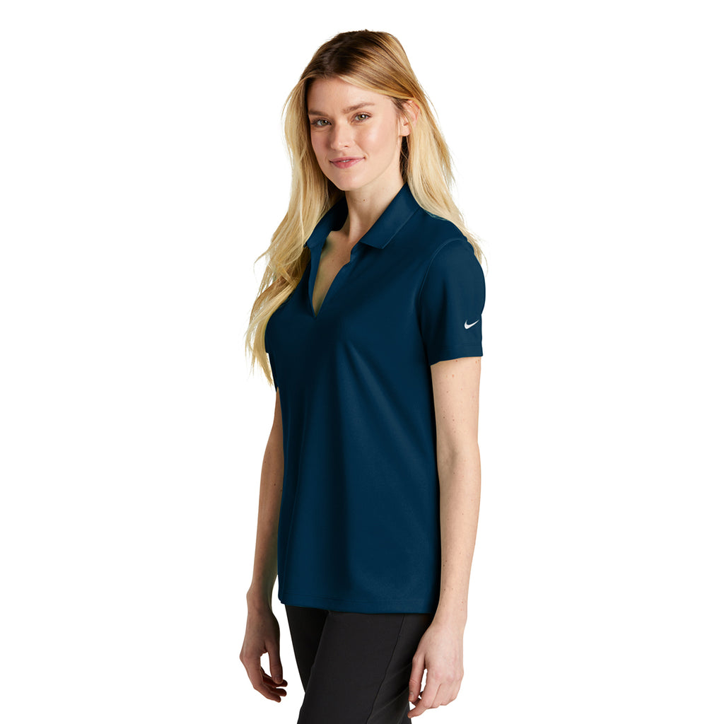 Nike Women's Navy Dri-FIT Micro Pique 2.0 Polo