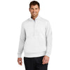 Nike Men's White Club Fleece Sleeve Swoosh 1/2 Zip