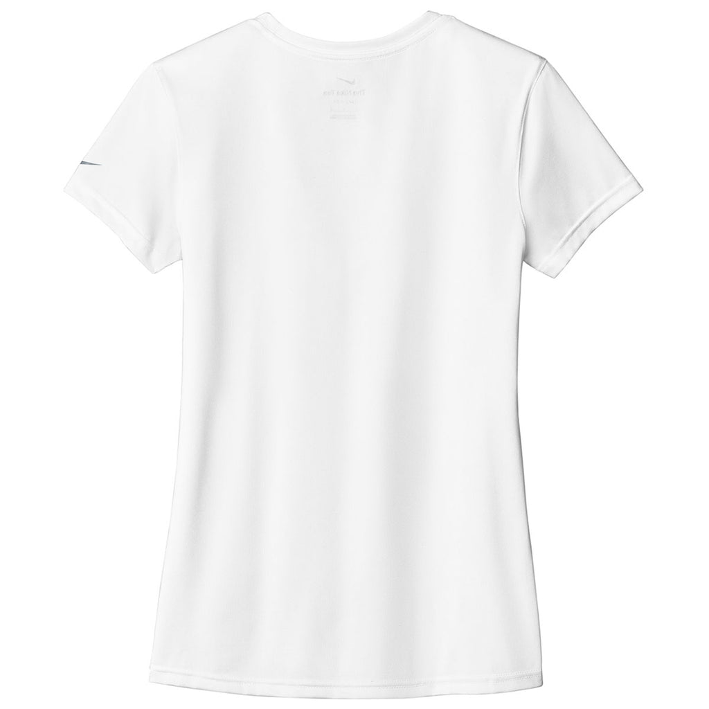 Nike Women's White Swoosh Sleeve rLegend Tee