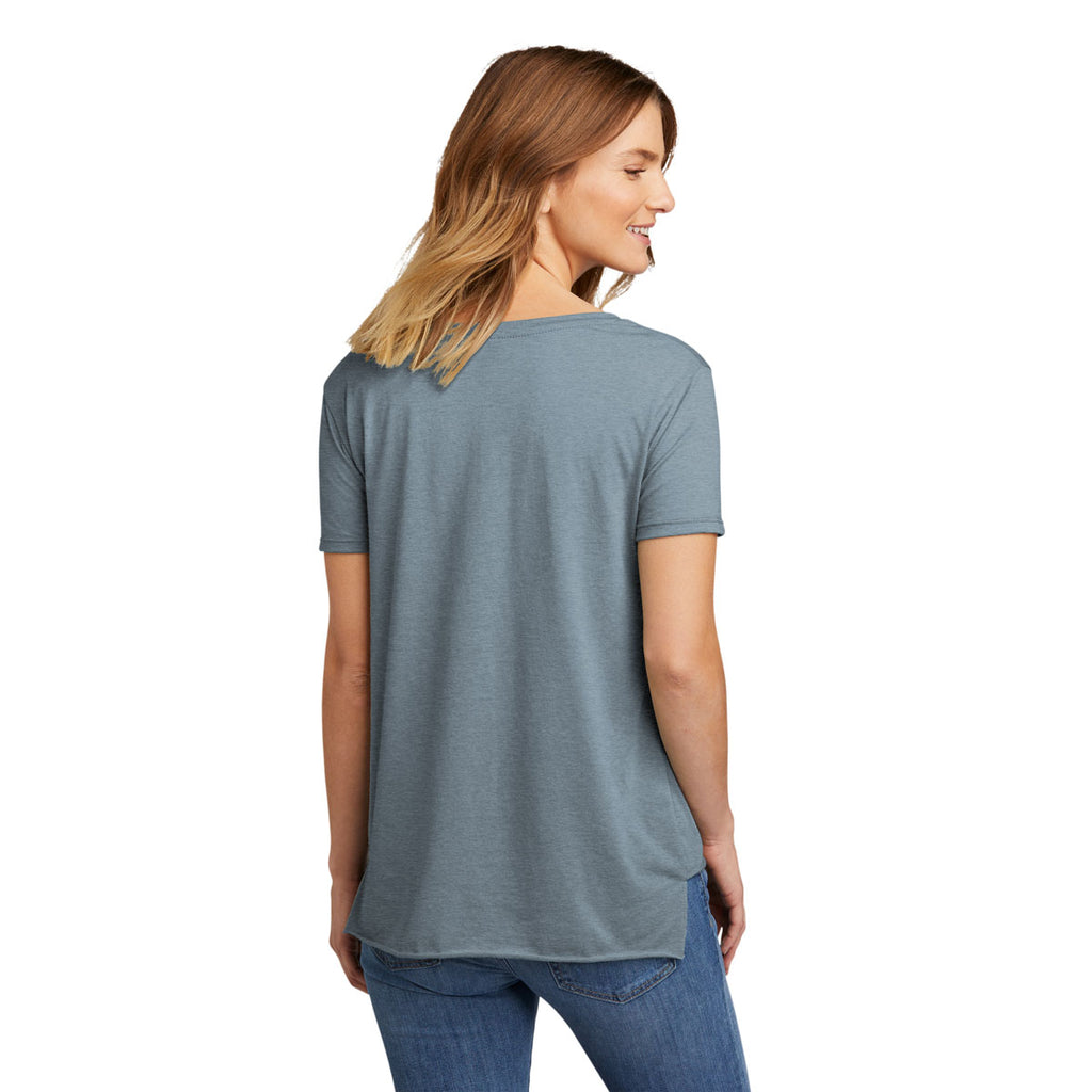 Next Level Women's Stonewash Denim Festival Scoop Neck Tee