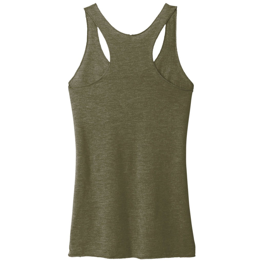 Next Level Women's Military Green Tri-Blend Racerback Tank