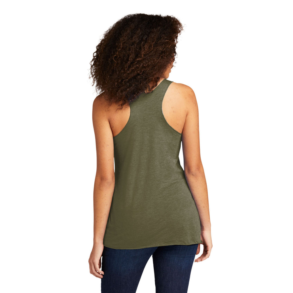 Next Level Women's Military Green Tri-Blend Racerback Tank