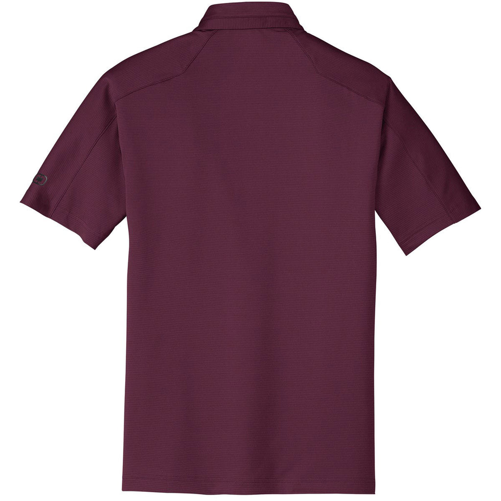 OGIO Men's Molten Maroon Linear Polo