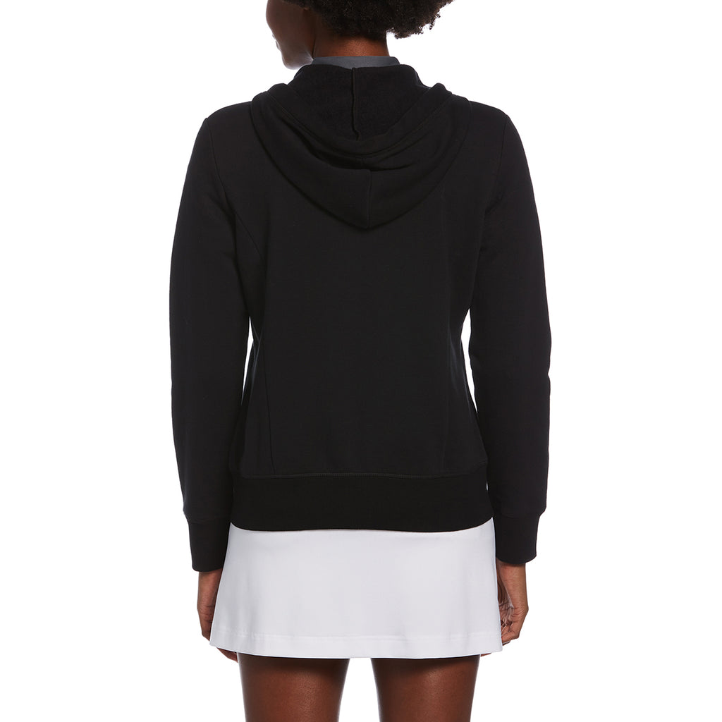 Original Penguin Women's Caviar Black Full Zip Hoodie