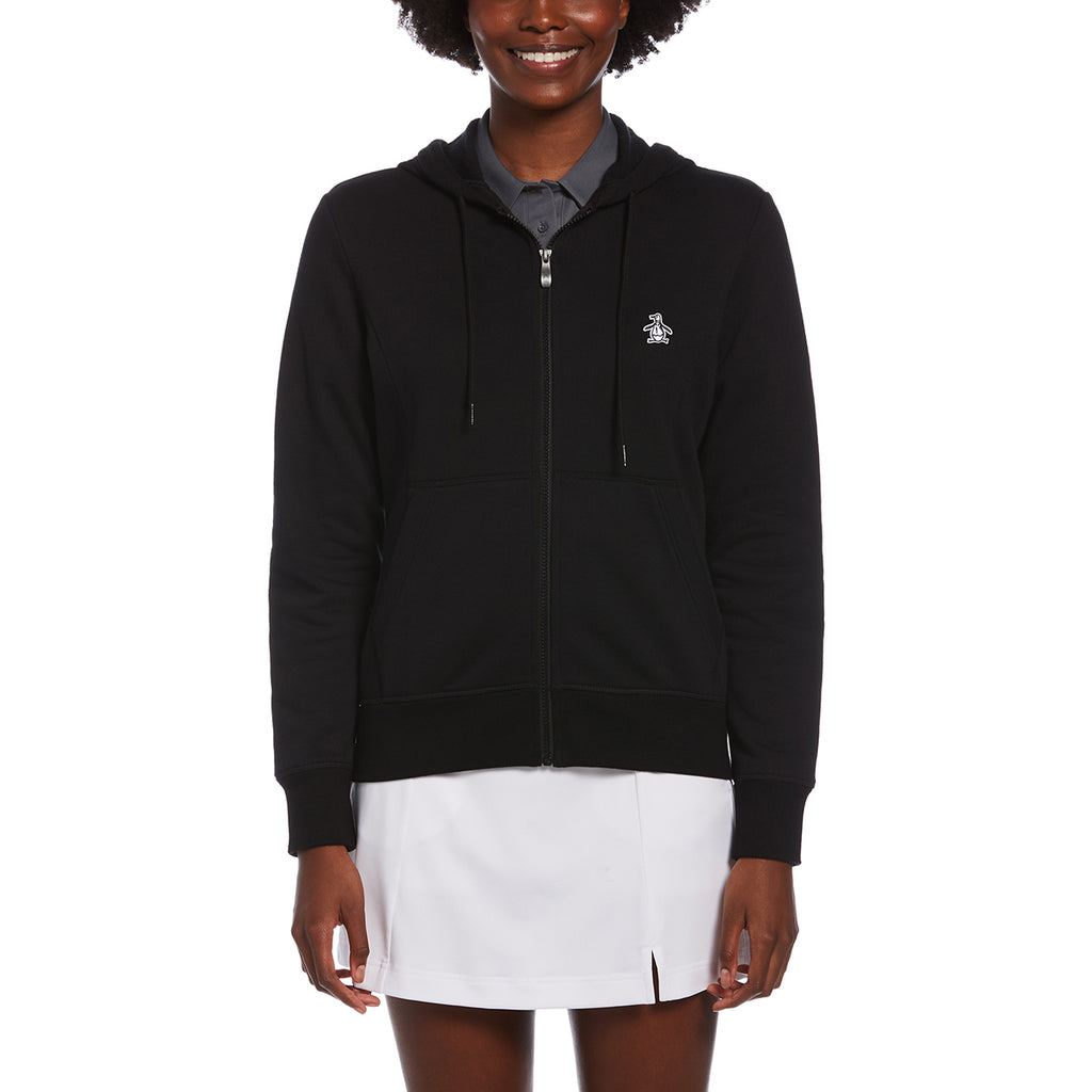 Original Penguin Women's Caviar Black Full Zip Hoodie