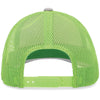 Pacific Headwear Heather Grey/Neon Green/Heather Grey Low-Pro Trucker Cap