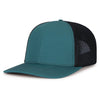 Pacific Headwear Deep Teal/Lt Charcoal/Deep TealContrast Stitch Trucker Pacflex Snapback Cap