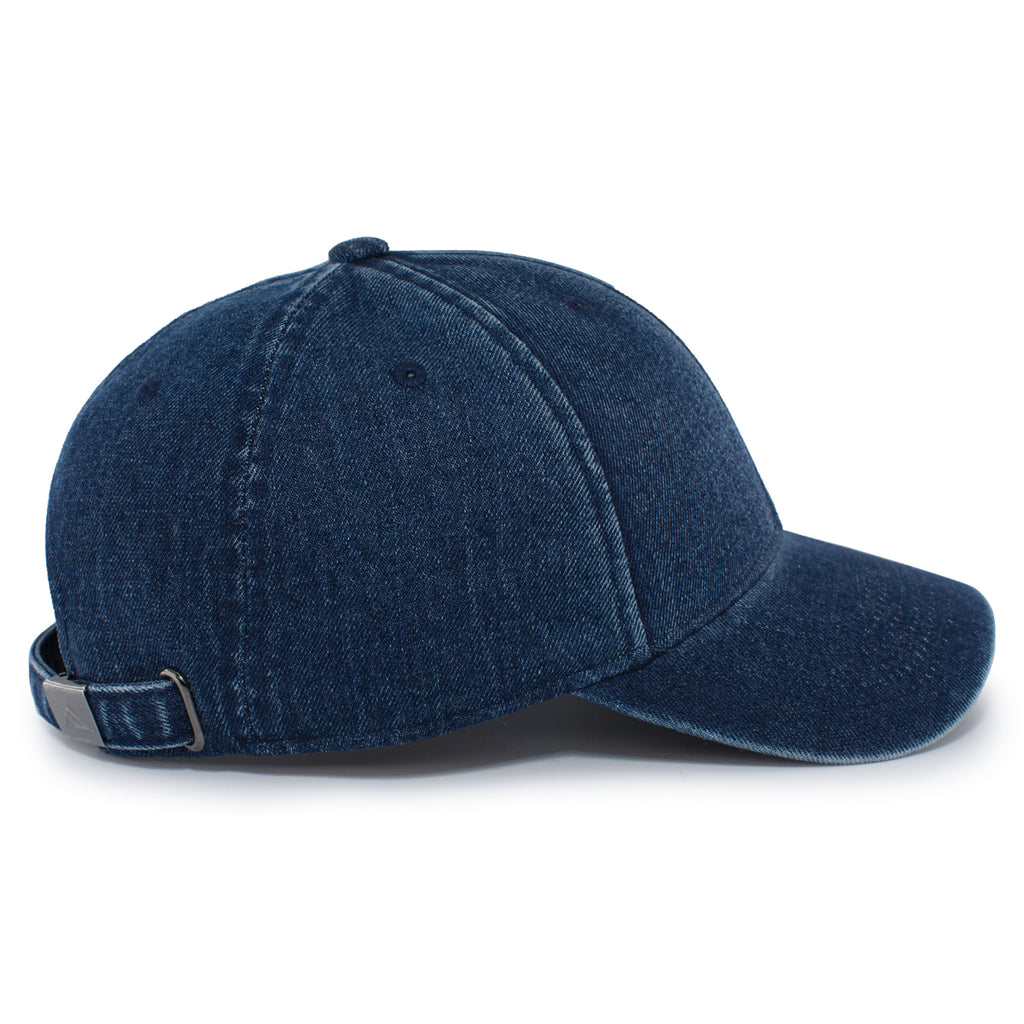 Pacific Headwear Navy Wash Hybrid Denim Dad Cap