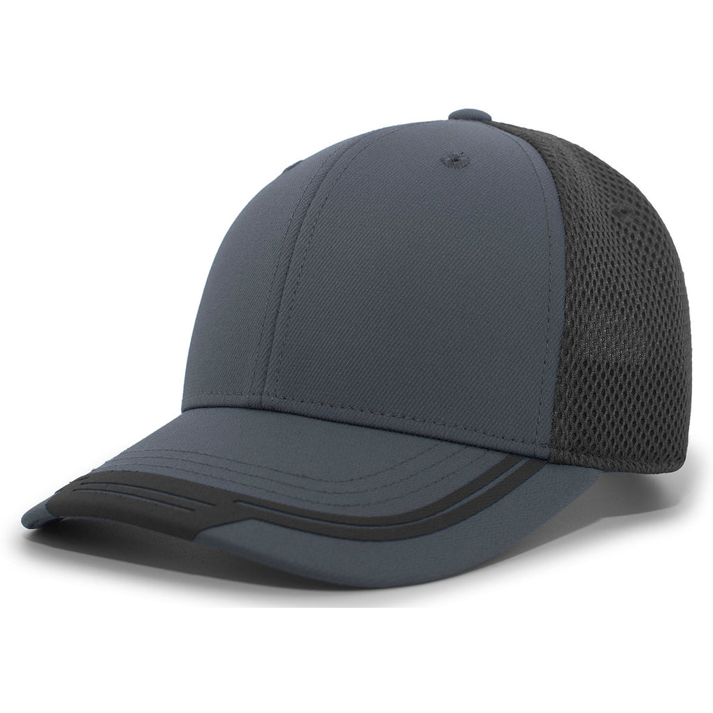 Pacific Headwear Carbon/Black/Carbon Welded Sideline Cap