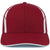 Pacific Headwear Cardinal/White Coolcore Sildline Snapback Cap