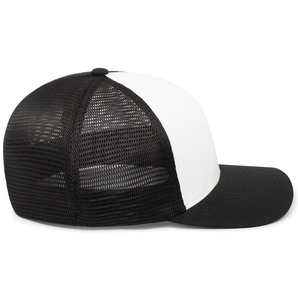 Pacific Headwear White/Black/Black Fusion Trucker Cap