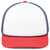 Pacific Headwear White/Navy/Red Foamie Fresh Trucker Cap