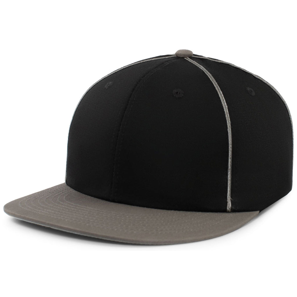 Pacific Headwear Black/Graphite Momentum Team Cap