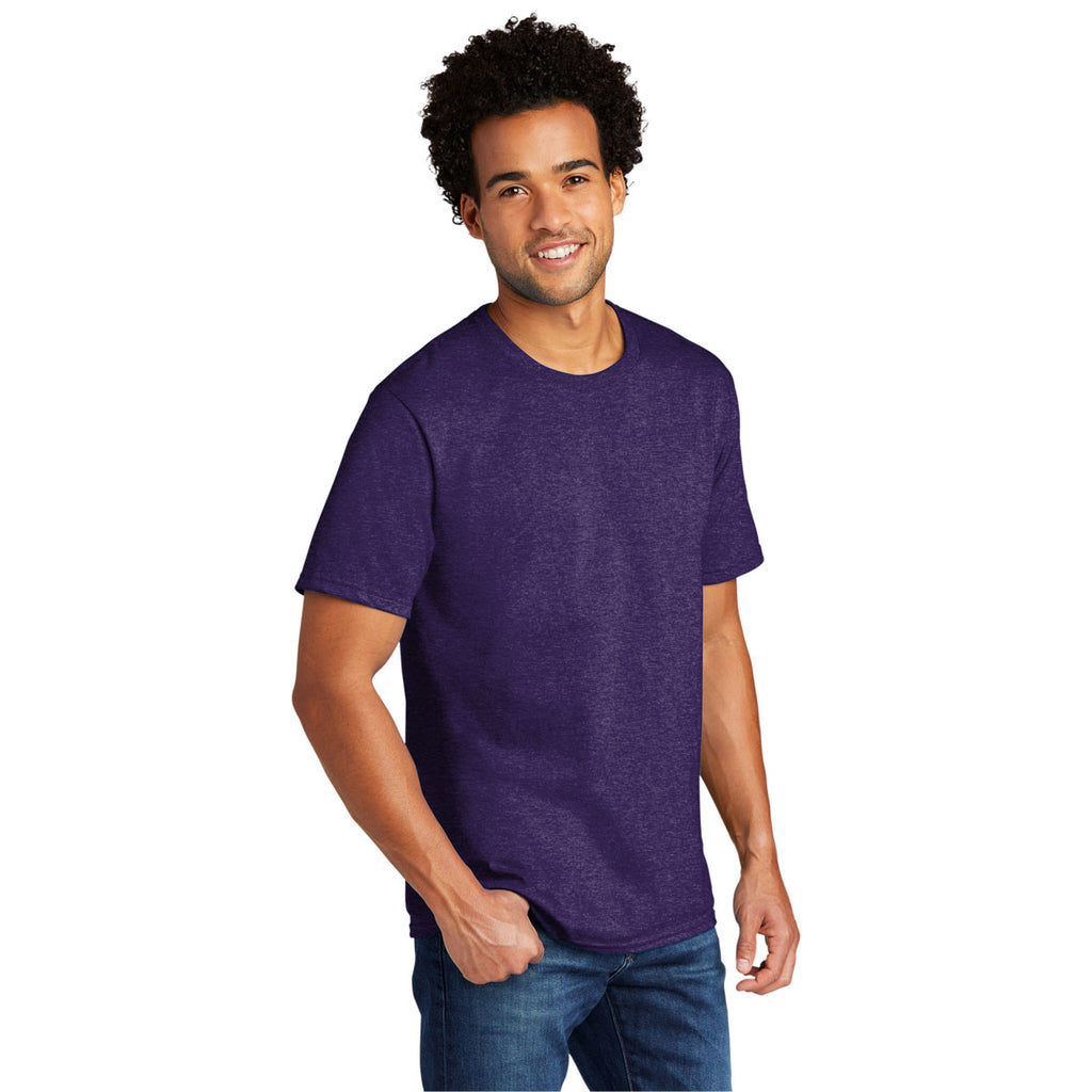 Port & Company Men's Team Purple Heather Tri-Blend Tee