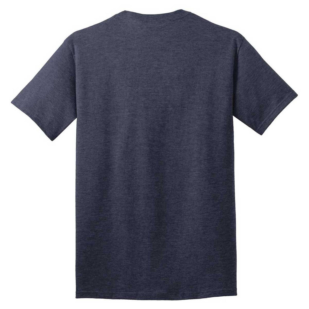 Port & Company Men's Heather Navy Core Cotton Tee