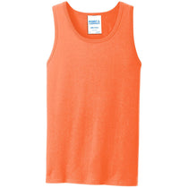 Port & Company Men's Neon Orange Core Cotton Tank Top
