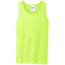 Port & Company Men's Neon Yellow Core Cotton Tank Top