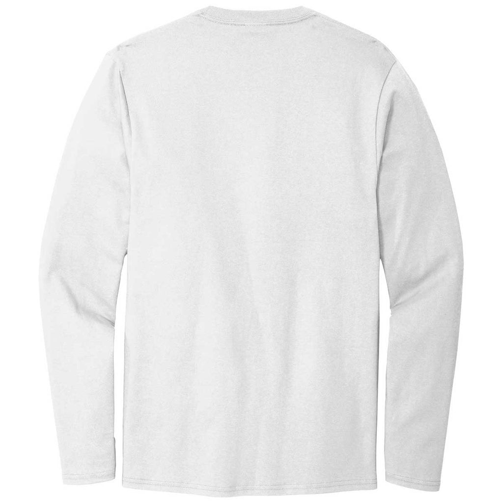 Port & Company White Long Sleeve Bouncer Tee