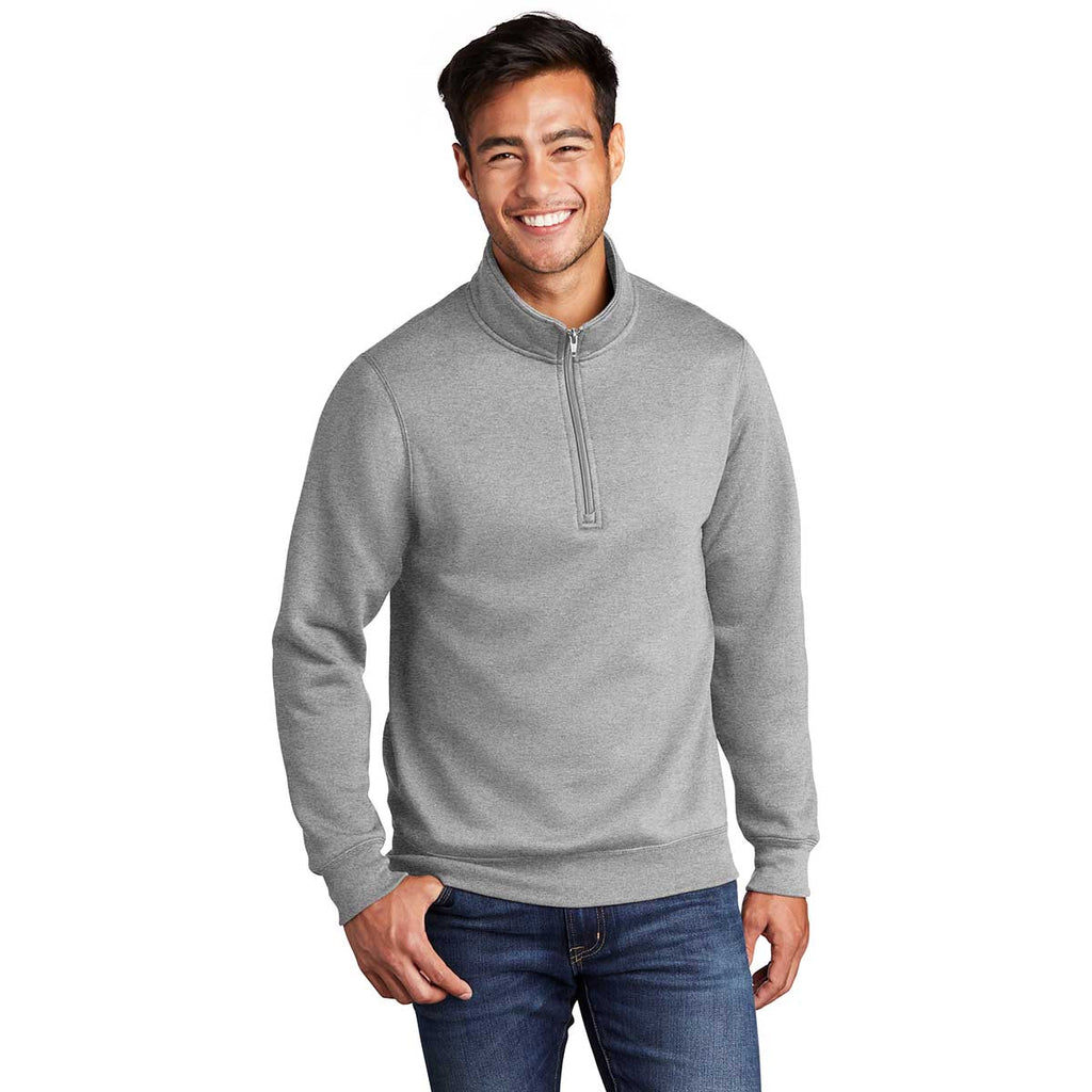 Port & Company Men's Athletic Heather Core Fleece 1/4 Zip Pullover Sweatshirt